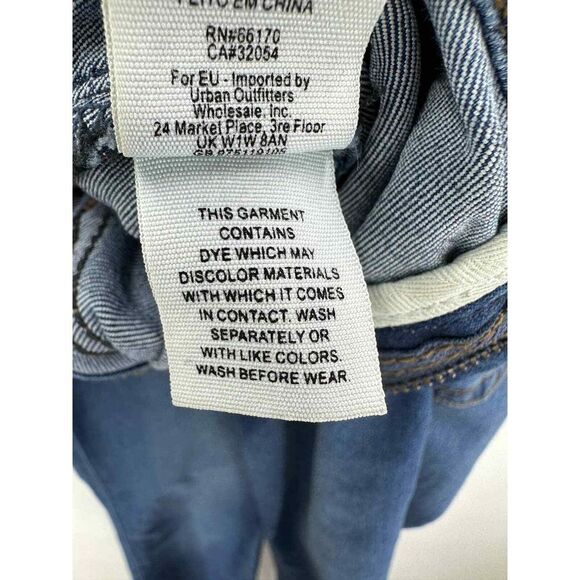 Free People Blue Jeans Flat Front Pockets Denim Women's Size 31 - Picture 9 of 9